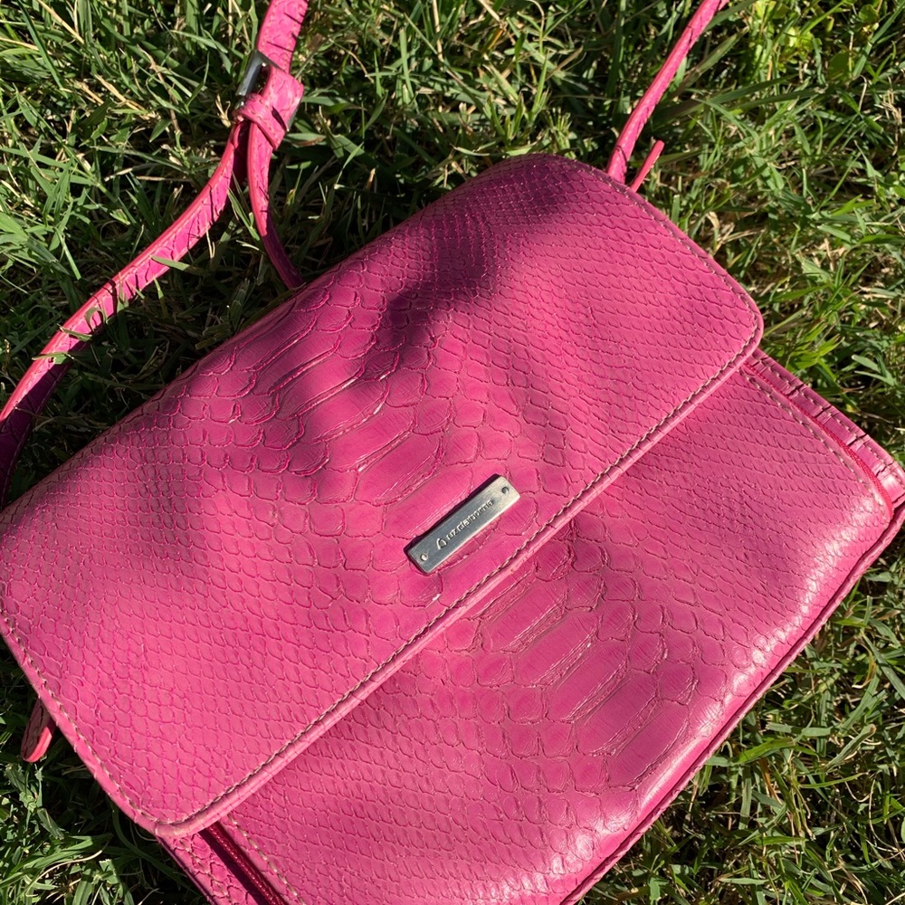 Pink snake skin Liz Claiborne purse